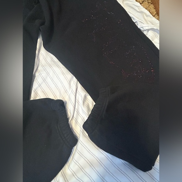 Von Dutch Black Sweatpants with Glitter Detail Size XL New - Picture 4 of 7